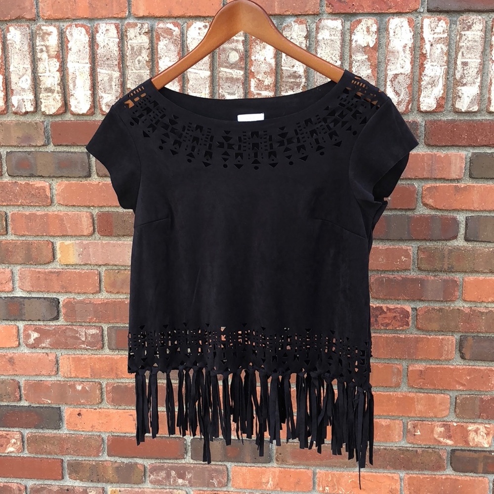 Velvety Cutout Top